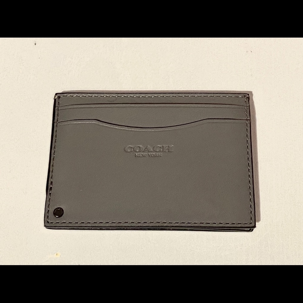 Coach leather card wallet